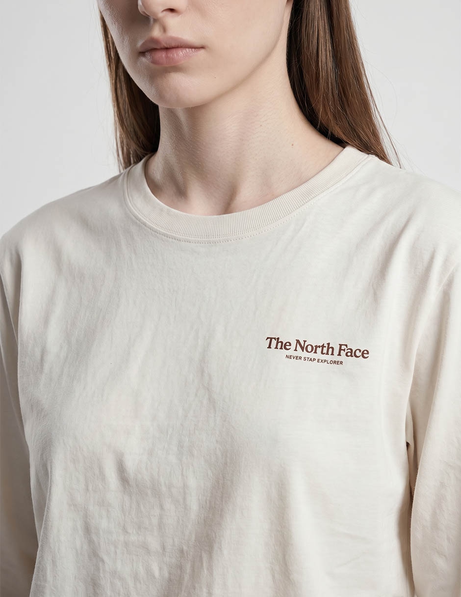 Playera manga larga cuello redondo para mujer 3