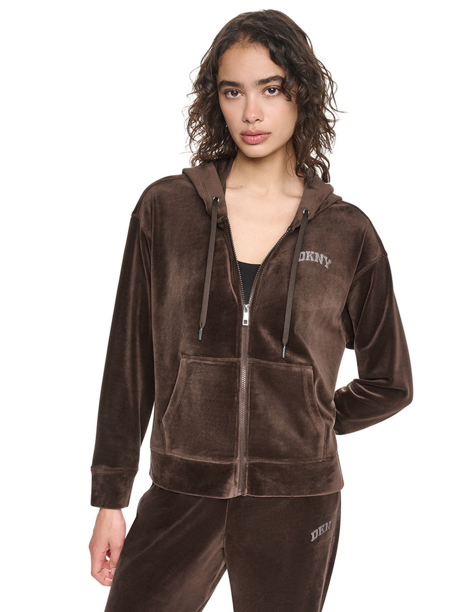 Sudadera con capucha y bolsa para mujer