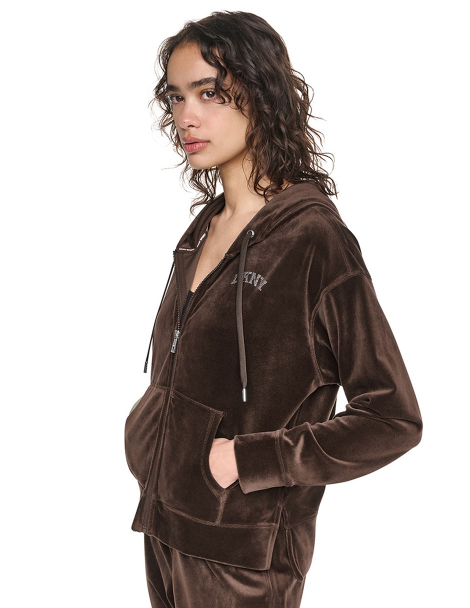 Sudadera con capucha y bolsa para mujer 4