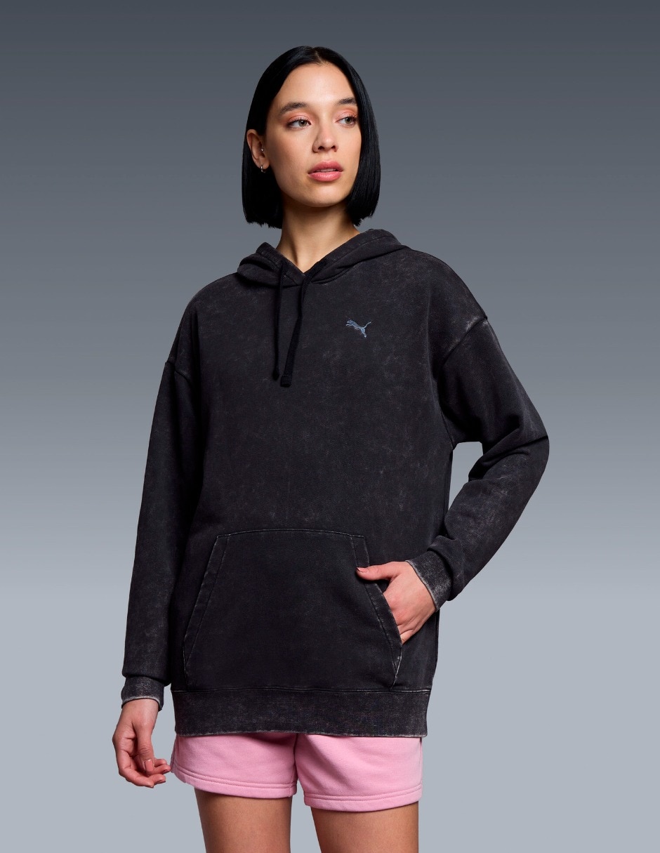 Sudadera con Con bolsillos ESS ELEVATED Relaxed Wash Hoodie TR para mujer