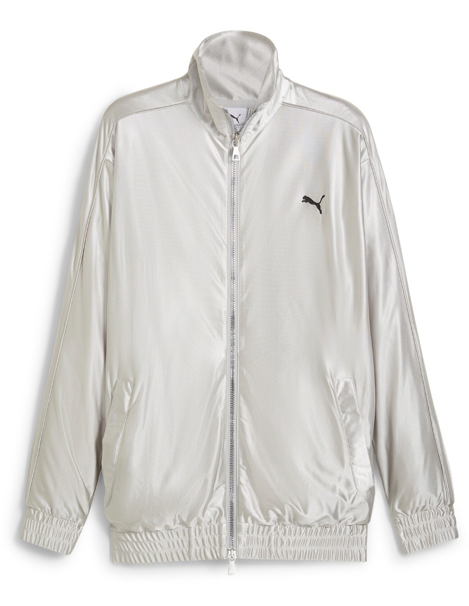 Chamarra Casual PUMA T7 Oversized Metallic Track Jacket No impermeable de Algodón para mujer