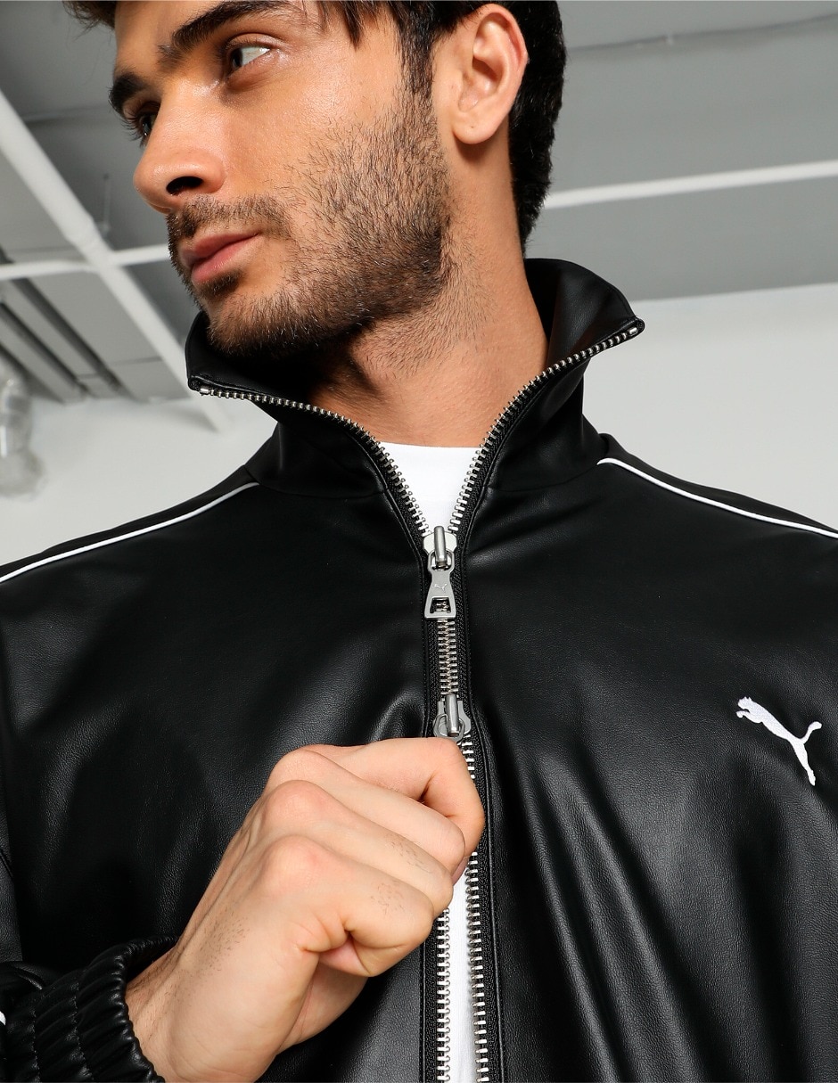 Chamarra Casual PUMA T7 Oversized Pleather Track Jacket No impermeable de Algodón para mujer