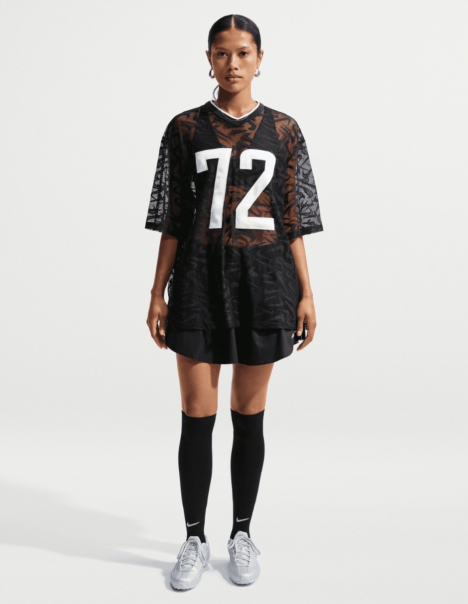 Playera manga corta w nk chill wvn lace jersey cuello redondo para mujer 2