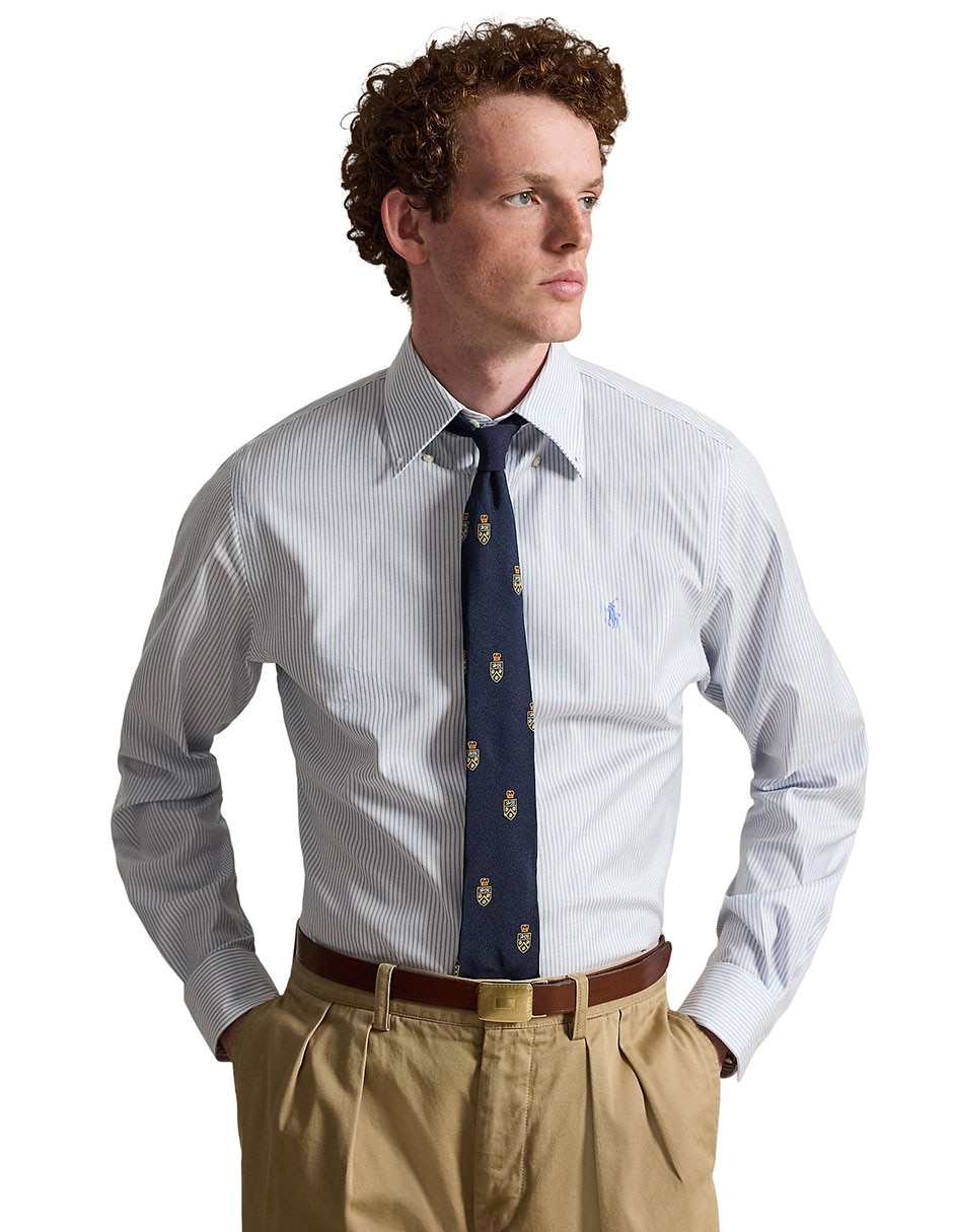 Camisa casual de algodón manga larga para hombre