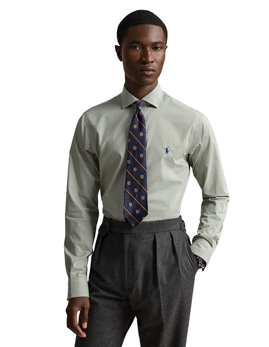 Camisa formal de algodón manga larga para hombre 11