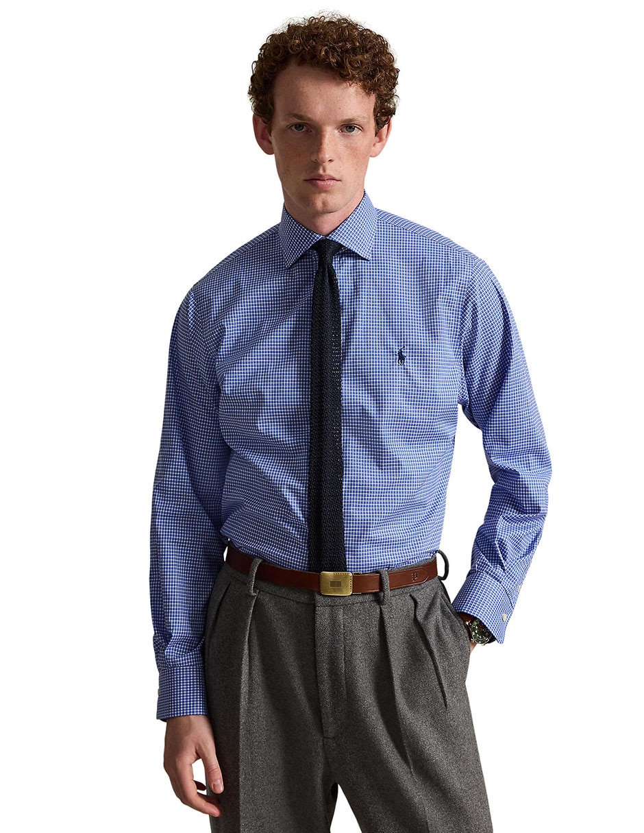 Camisa casual de algodón manga larga para hombre 6