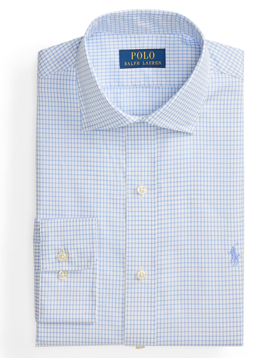 Camisa business casual de algodón manga larga para hombre