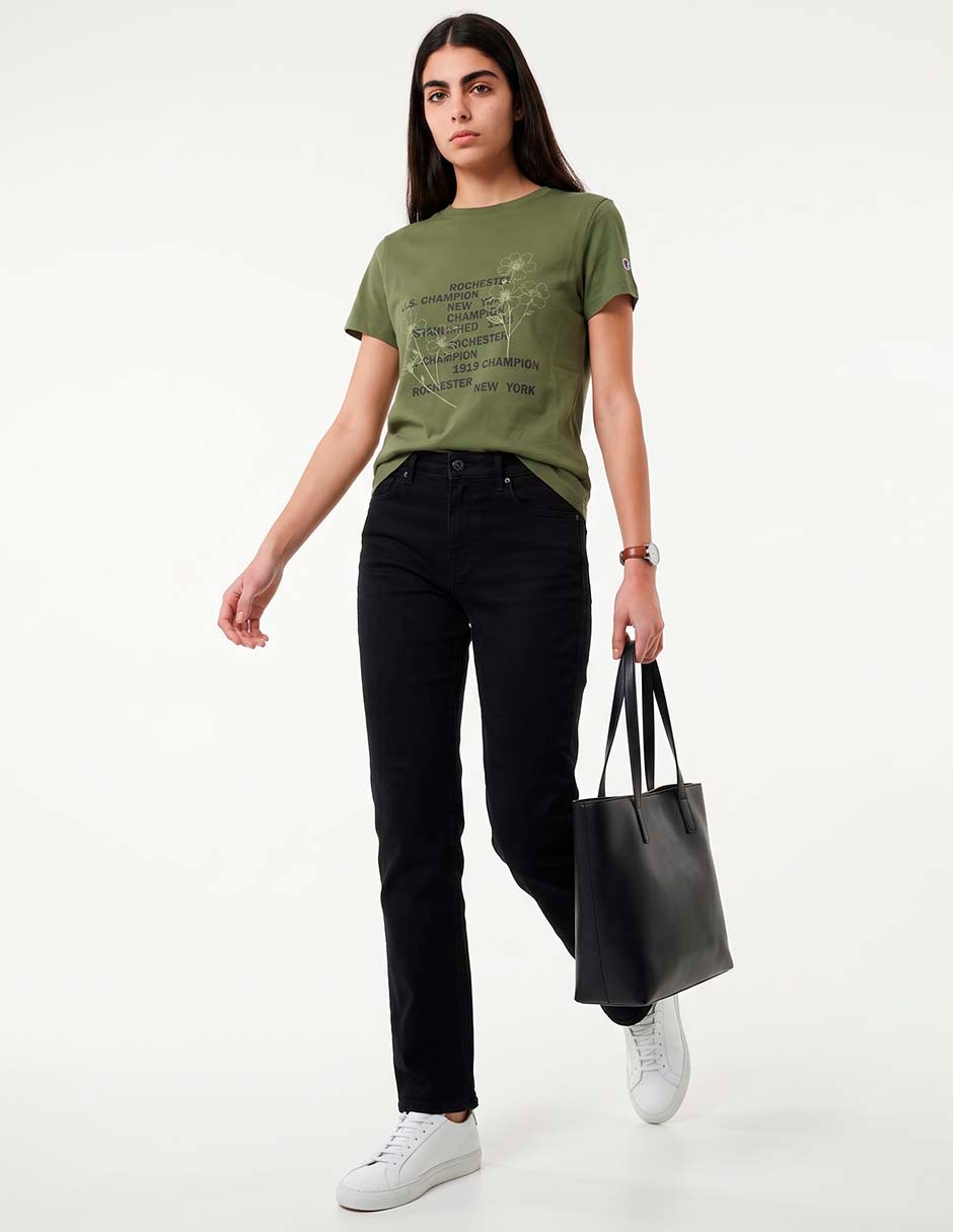 Playera manga corta cuello redondo para mujer 3