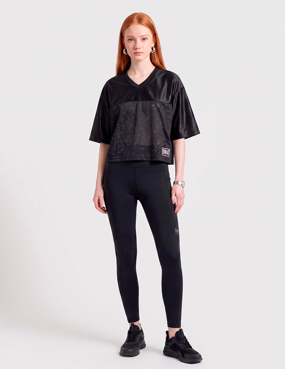 Playera manga al codo everlast urban pro cuello redondo para mujer