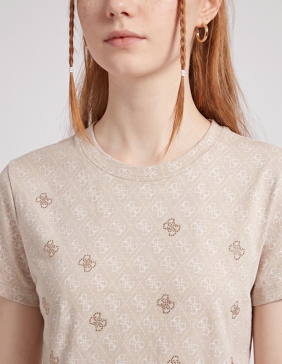 Playera manga corta sm26 cuello redondo para mujer 3