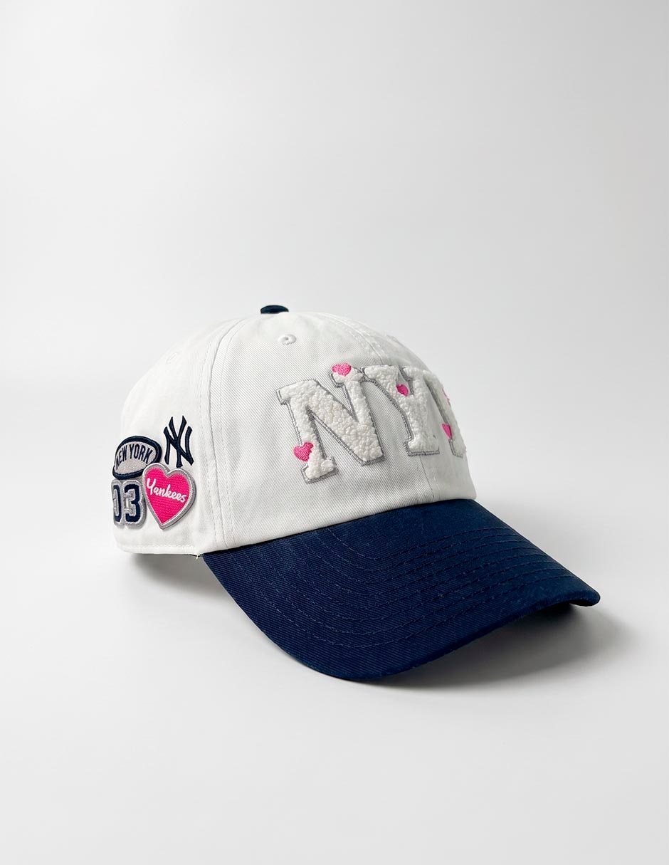 Gorra visera curva correa ajustable casual trendy badge new york yankees para mujer Gorra visera curva correa ajustable casual trendy badge new york yankees para mujer