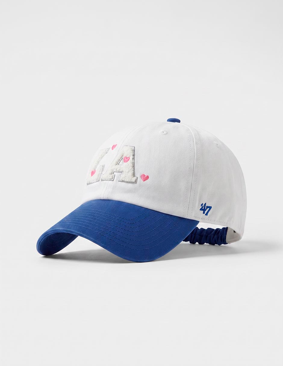 Gorra visera curva correa ajustable casual trendy badge mlb los angeles dodgers para mujer 2