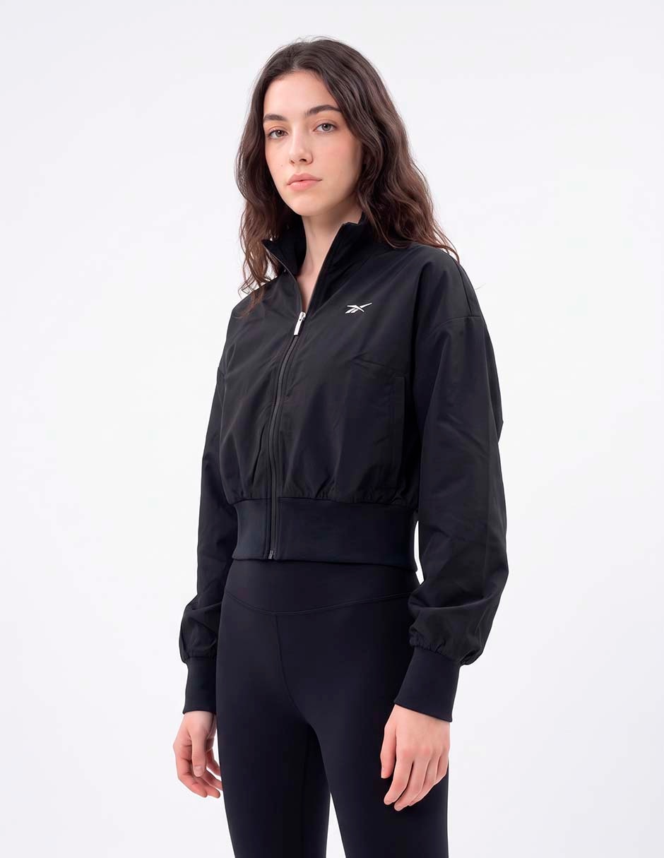 Chamarra deportiva id metallic print track para mujer 3