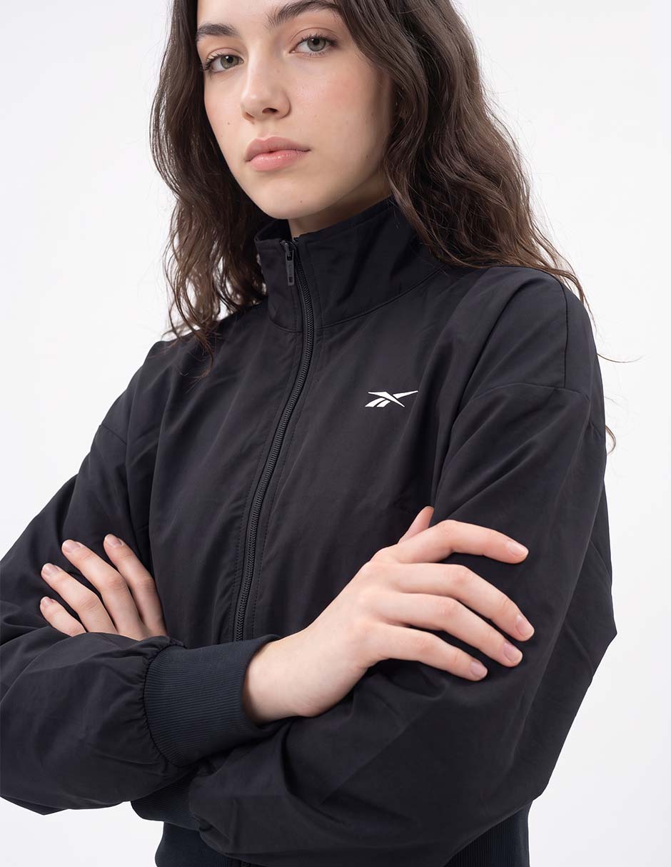 Chamarra deportiva id metallic print track para mujer 2