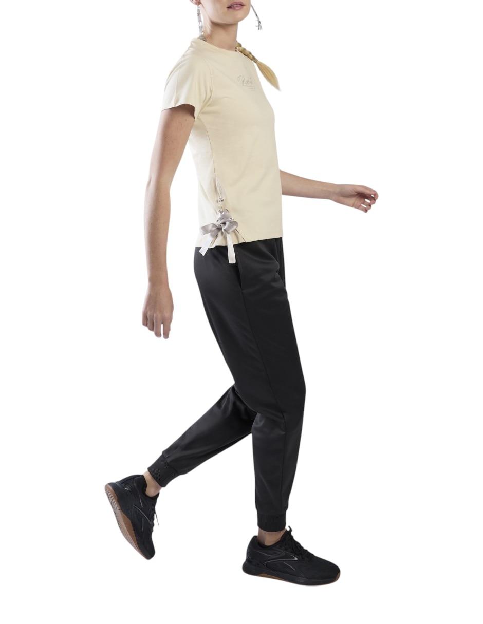 Playera manga corta Glitz Ribbon T-Shirt cuello redondo para mujer 2