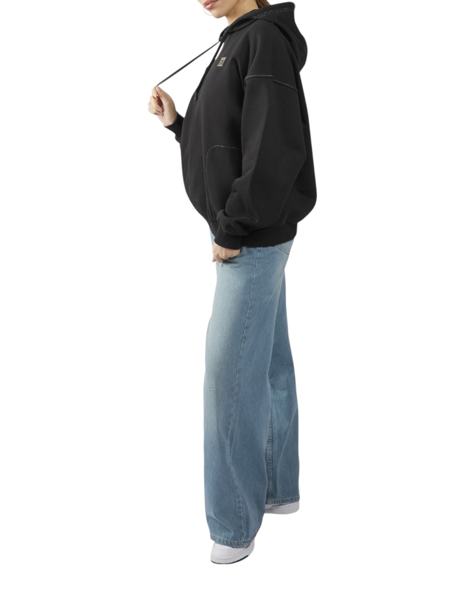 Sudadera con capucha y bolsa para mujer 4