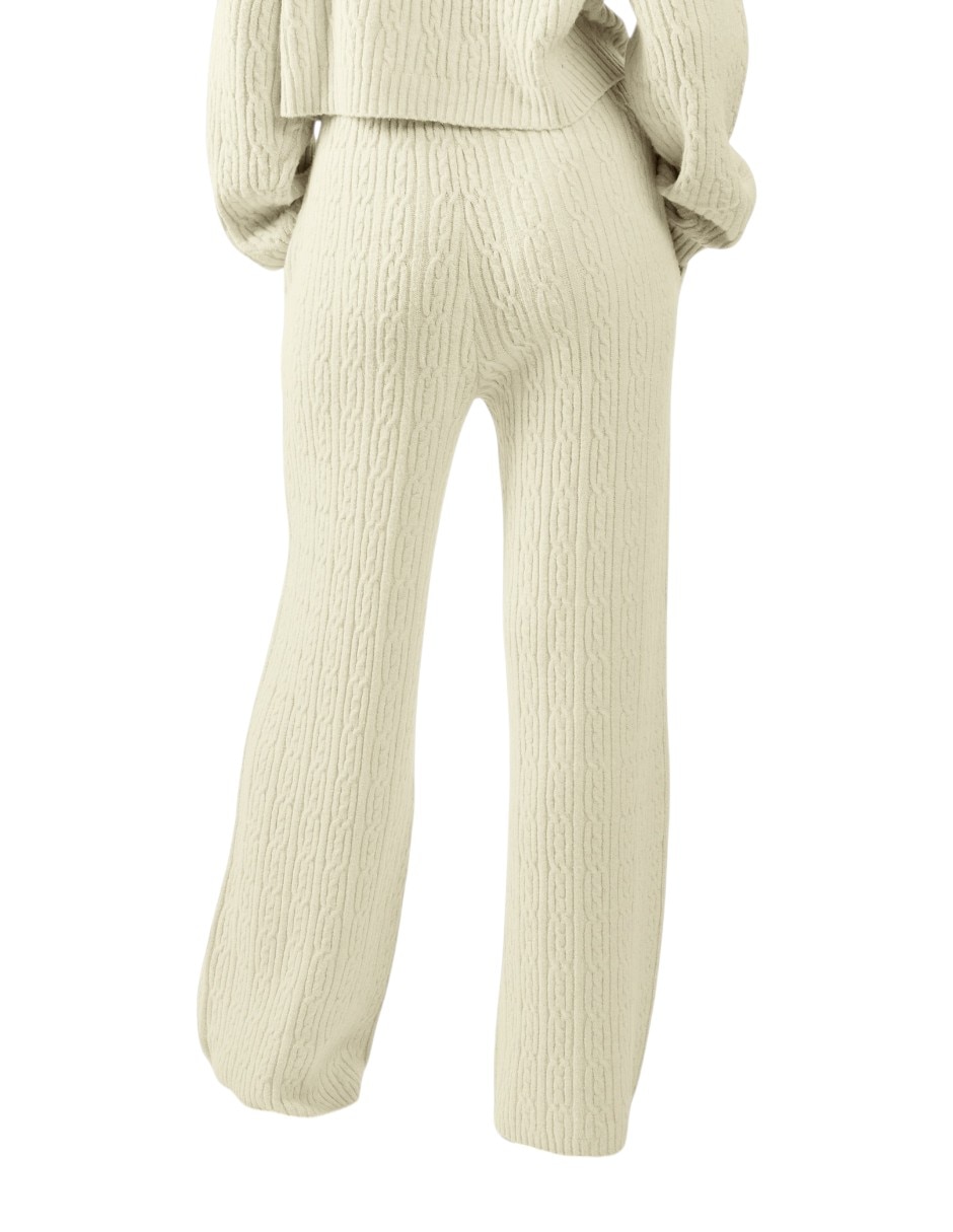 Pants straight con elástico para mujer 2