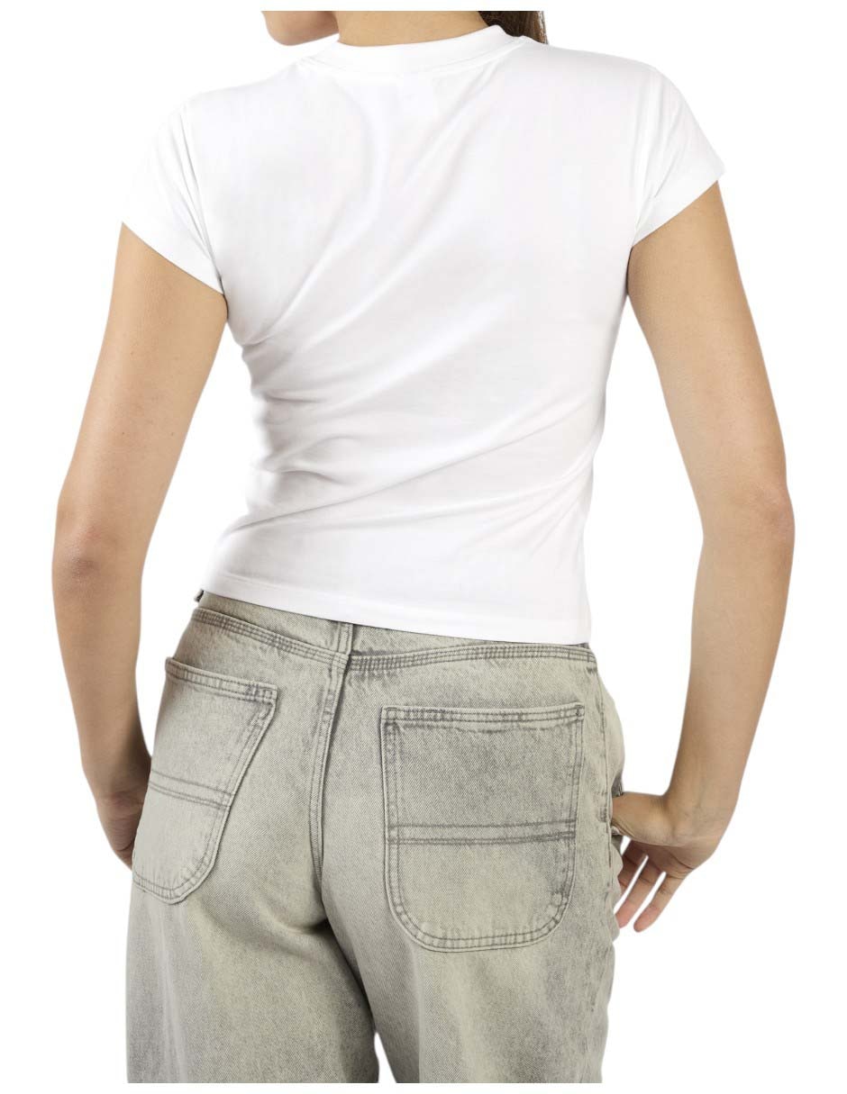 Playera manga corta Id Cap Sleeve T-Shirt cuello redondo mujer 3