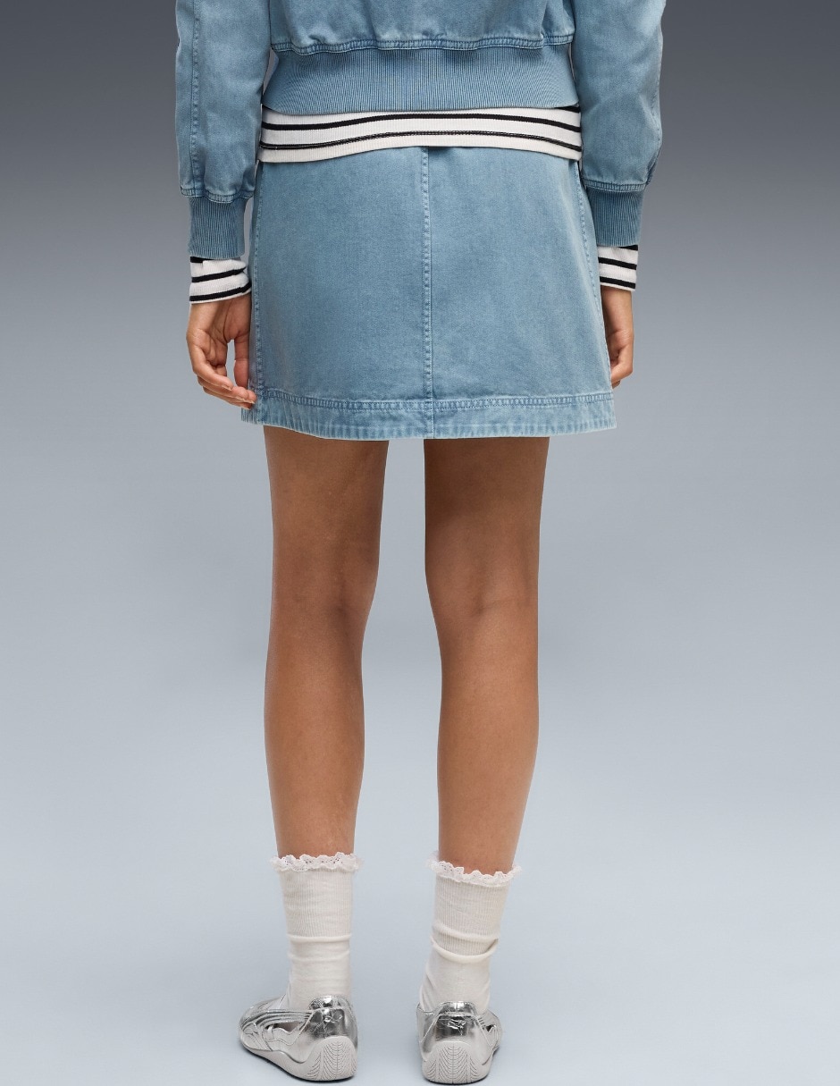 Falda/falda short/falda pantalón corto de algodón a la cintura 3