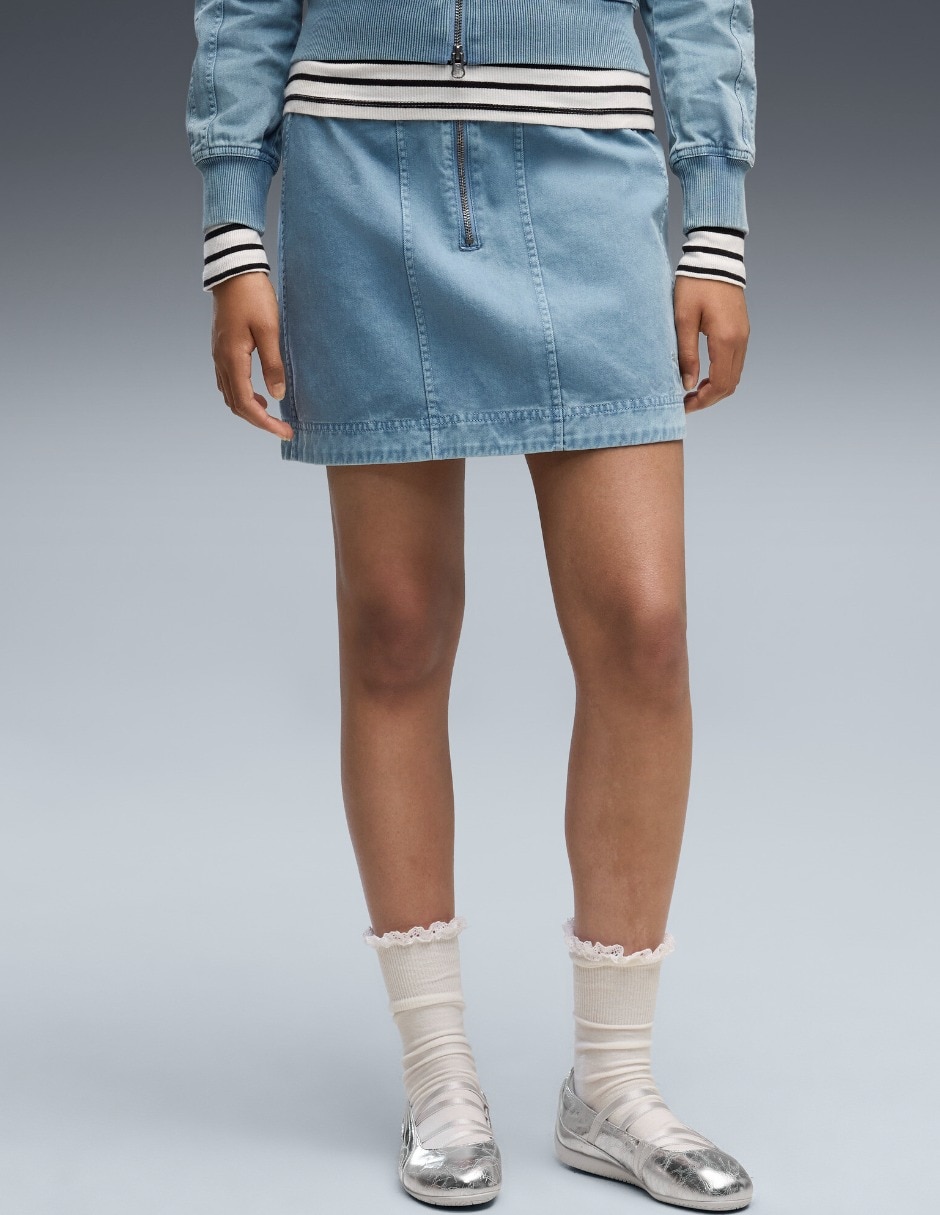 Falda/falda short/falda pantalón corto de algodón a la cintura 4