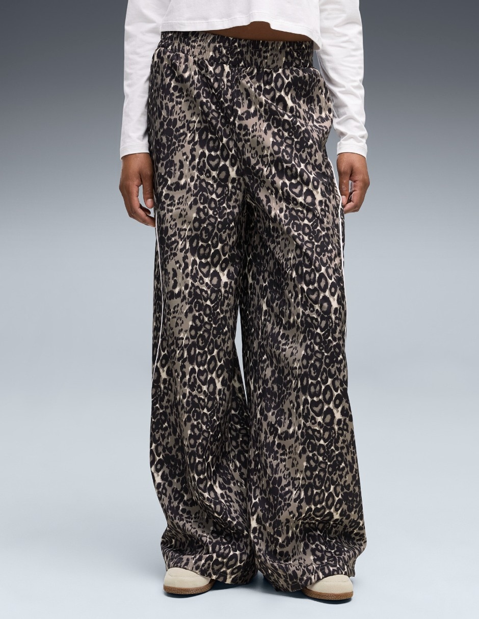 Pants regular con elástico para mujer