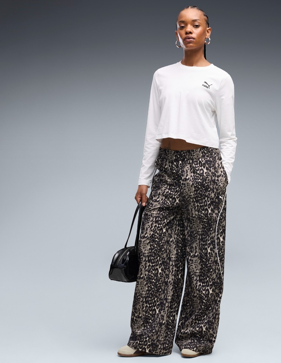 Pants regular con elástico para mujer 5
