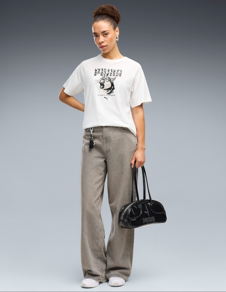 Playera manga corta Graphics Animal Rela cuello redondo mujer 3