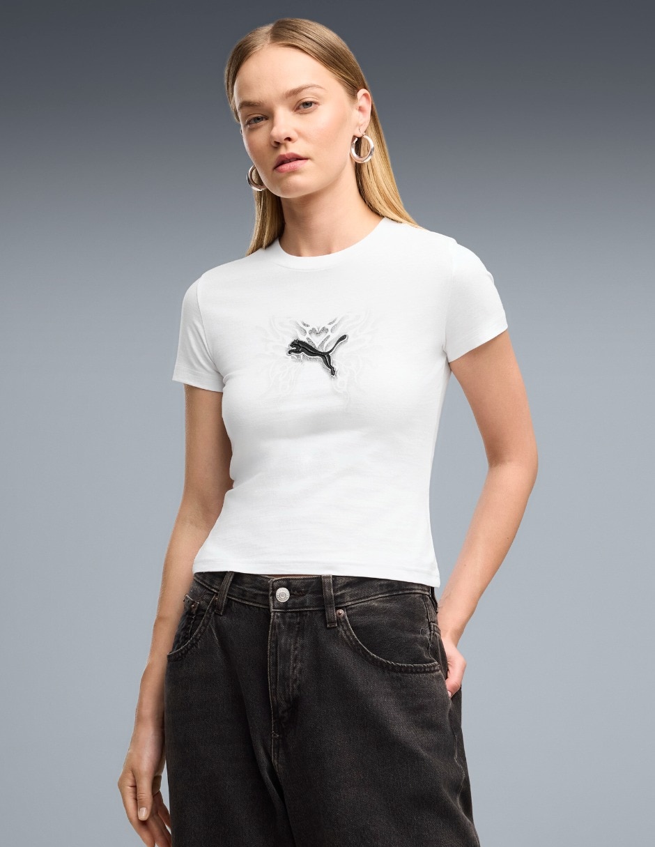 Playera manga corta Street Glam Slim Sho cuello redondo mujer Playera manga corta Street Glam Slim Sho cuello redondo mujer