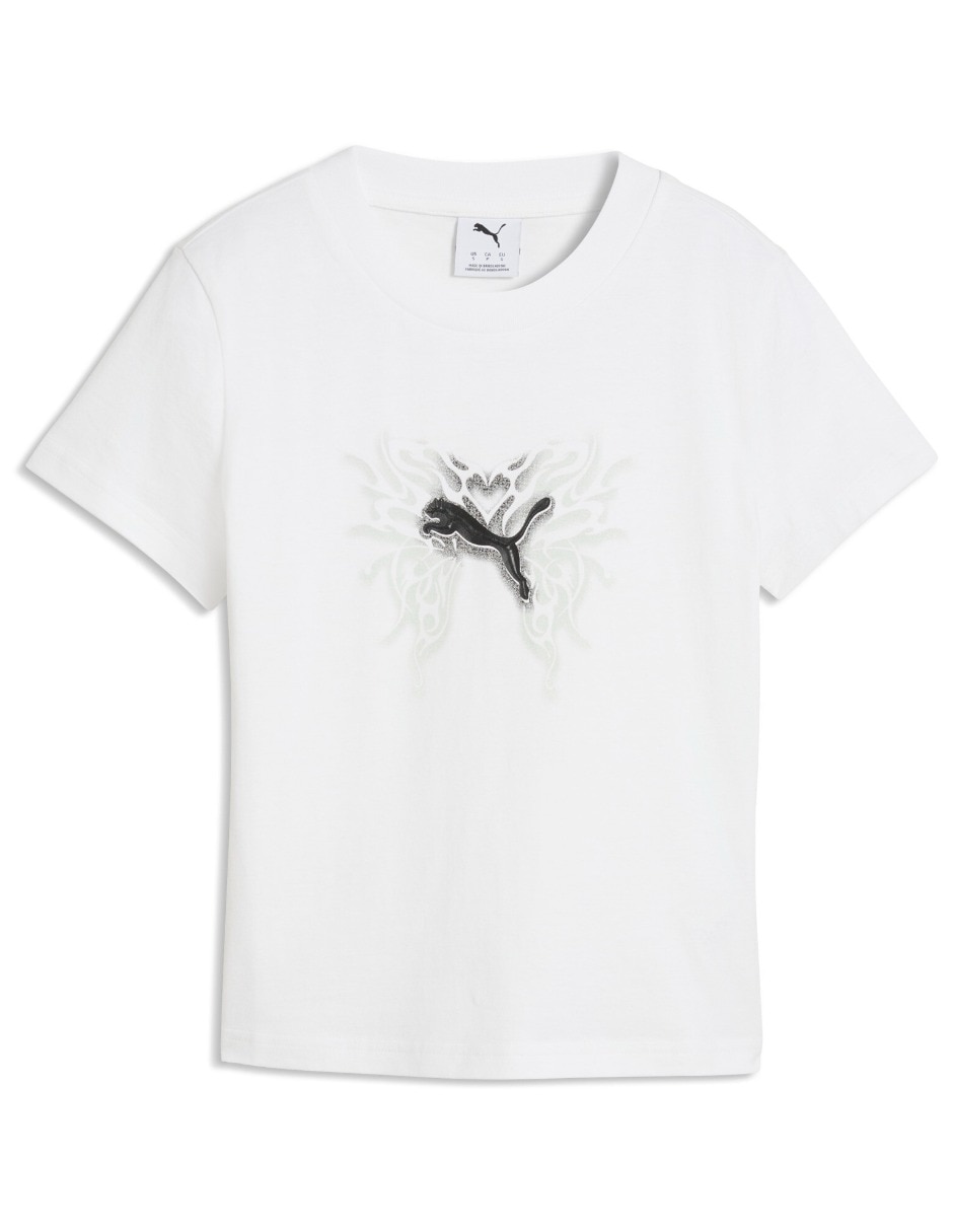 Playera manga corta Street Glam Slim Sho cuello redondo mujer 3