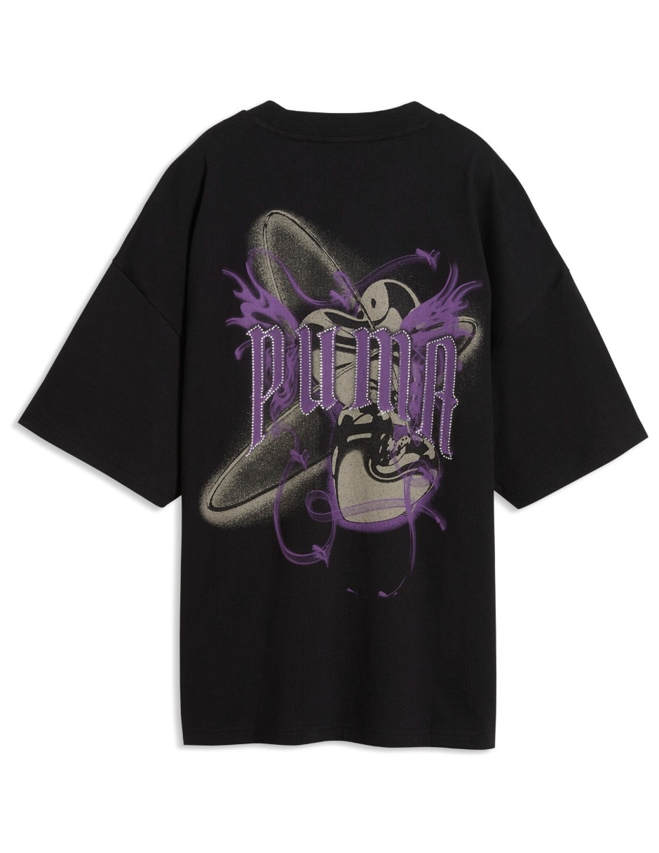 Playera manga corta Street Glam Oversize cuello redondo para mujer 5