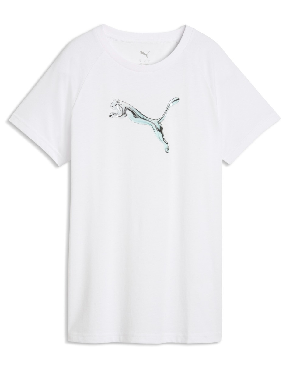 Playera manga corta Ess Logo Lab Tee cuello redondo mujer 3