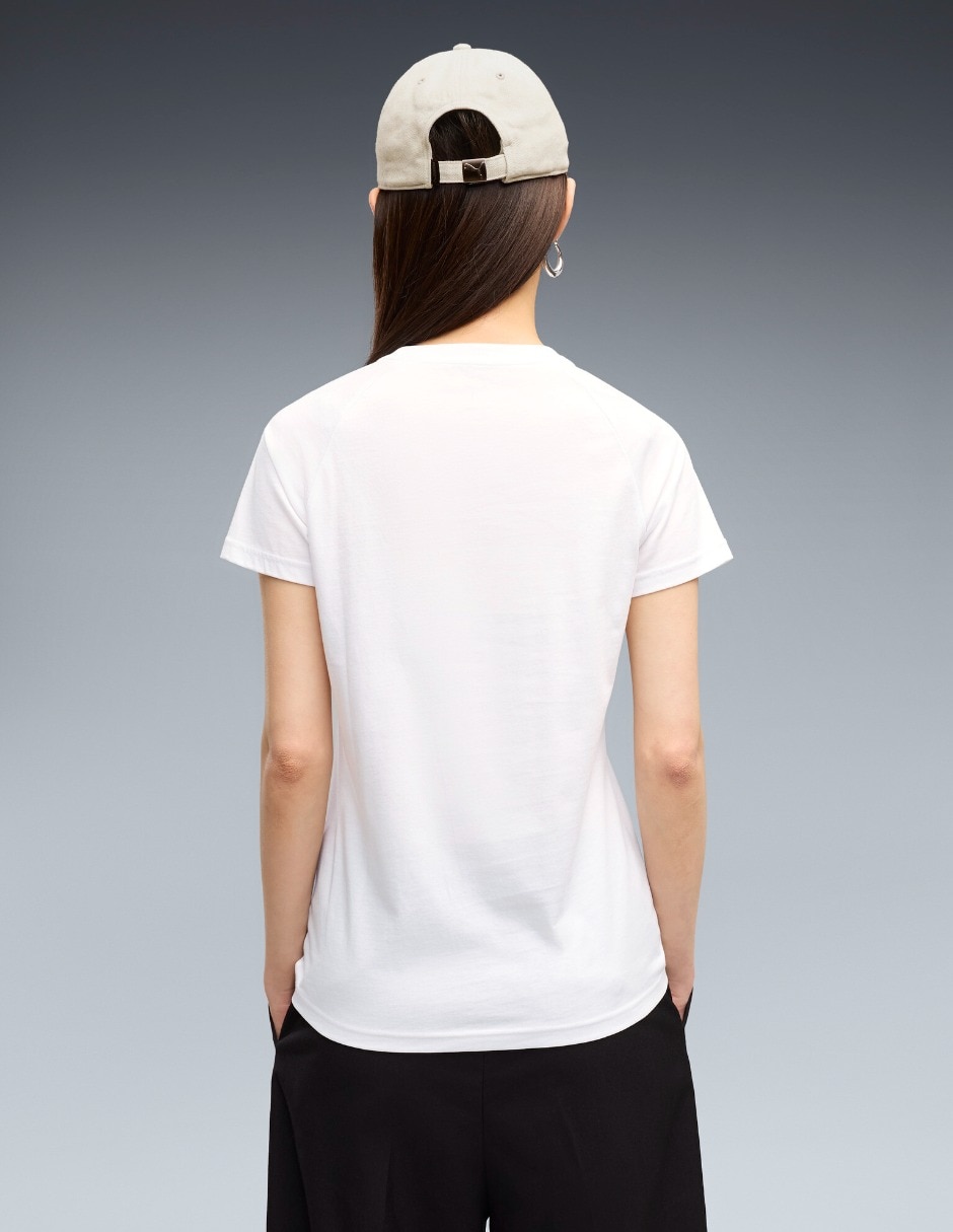 Playera manga corta Ess Logo Lab Tee cuello redondo mujer 2