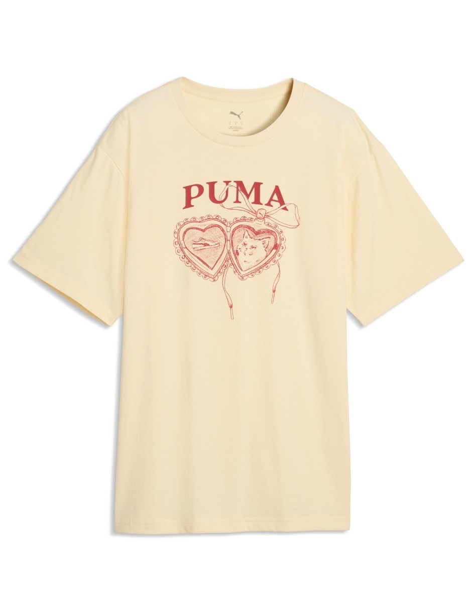 Playera manga corta Graphics Relaxed Cha cuello redondo para mujer Playera manga corta Graphics Relaxed Cha cuello redondo para mujer
