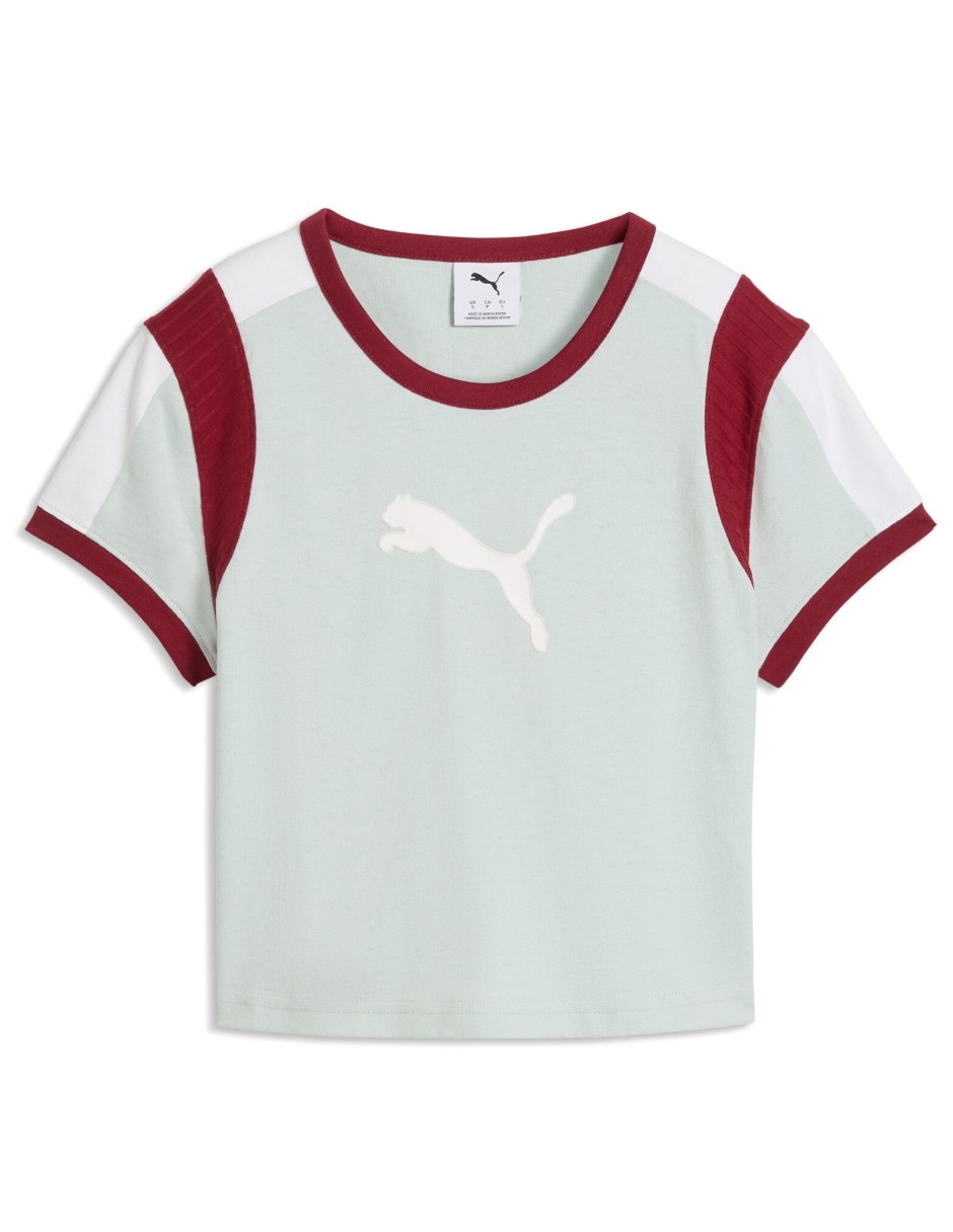 Playera manga corta Graphic Ringer Baby cuello redondo mujer Playera manga corta Graphic Ringer Baby cuello redondo mujer