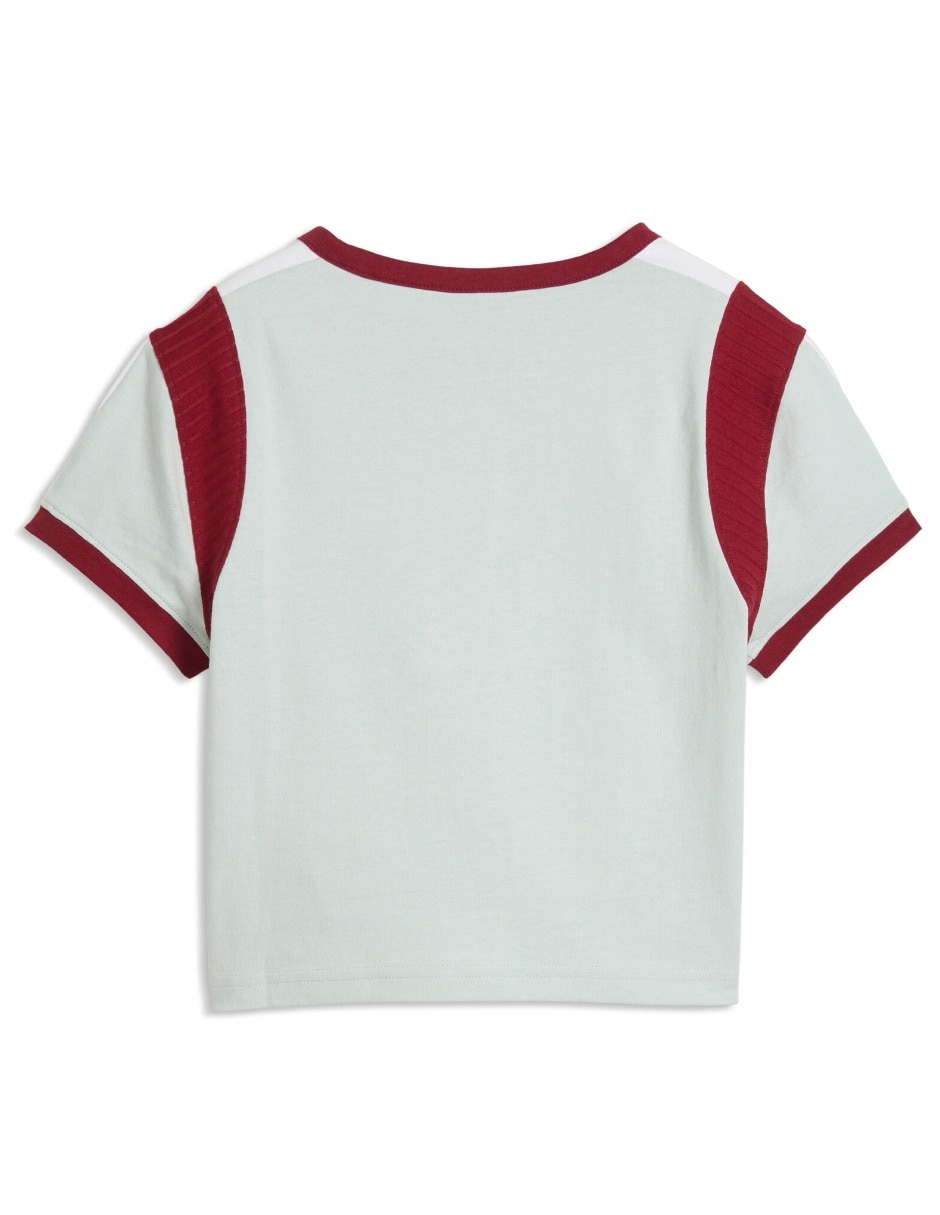 Playera manga corta Graphic Ringer Baby cuello redondo mujer 2