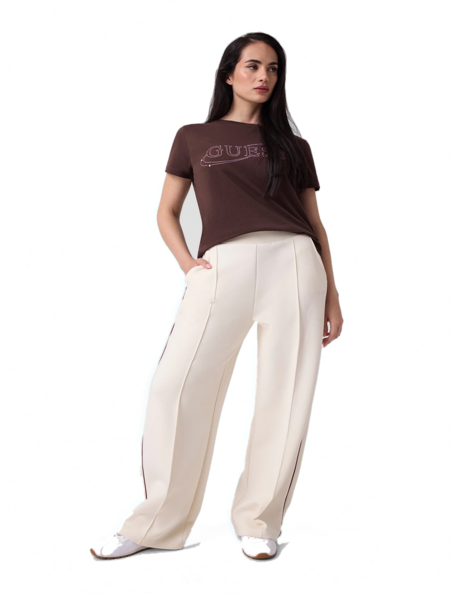 Playera manga corta cuello redondo para mujer 4