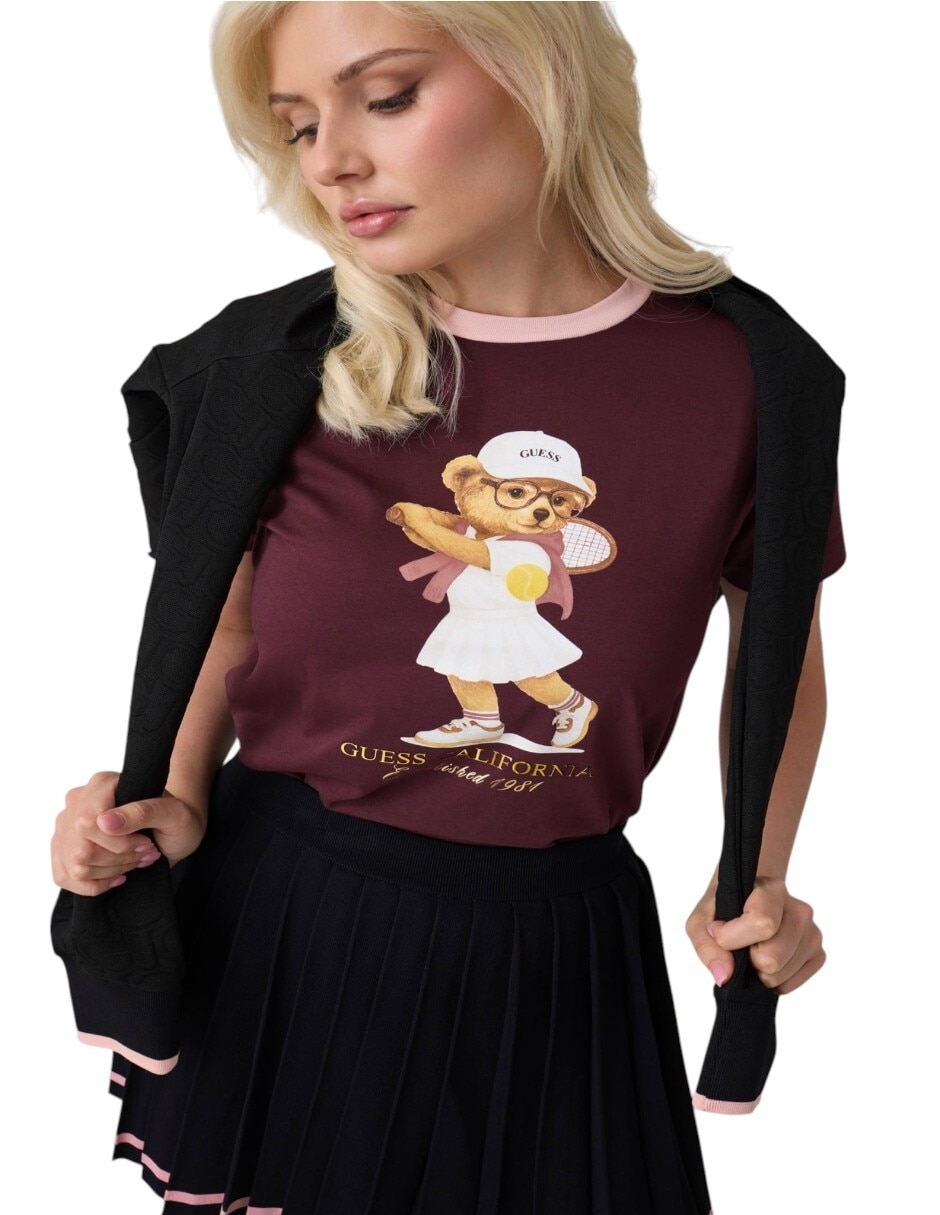 Playera manga corta cuello redondo para mujer 2