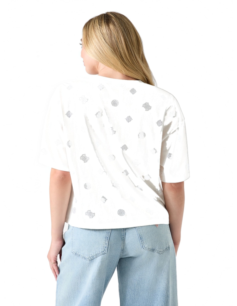 Playera manga corta cuello redondo para mujer 3