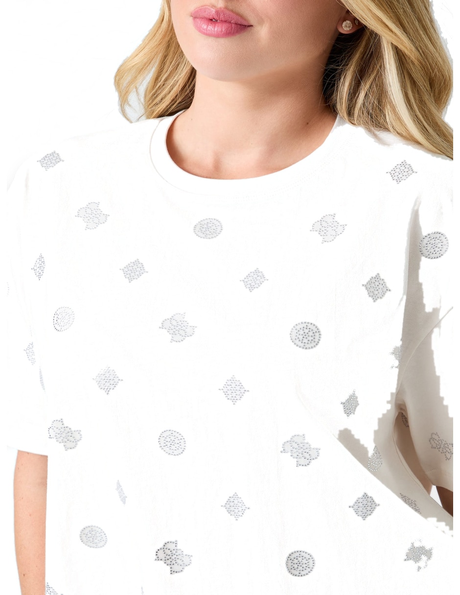 Playera manga corta cuello redondo para mujer 2