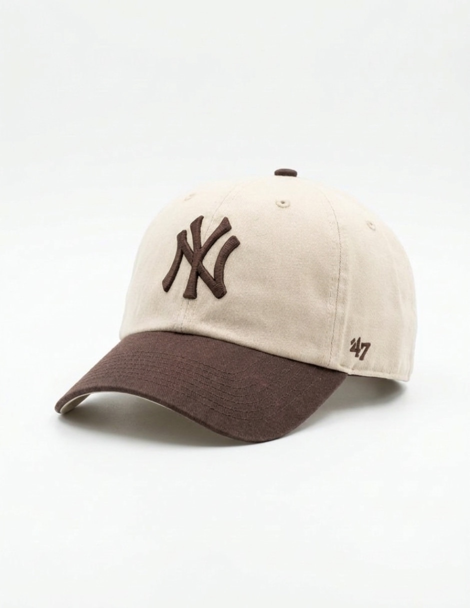 Gorra visera curva correa ajustable casual two tone 47 clean up mlb new york yankees unisex