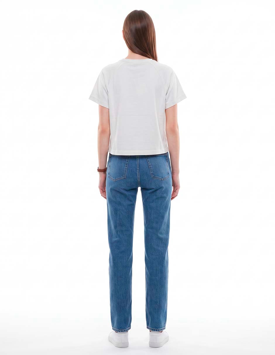 Playera manga corta cuello redondo para mujer 4