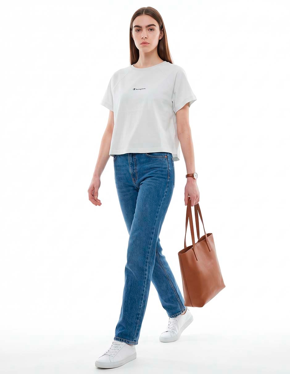 Playera manga corta cuello redondo para mujer 3