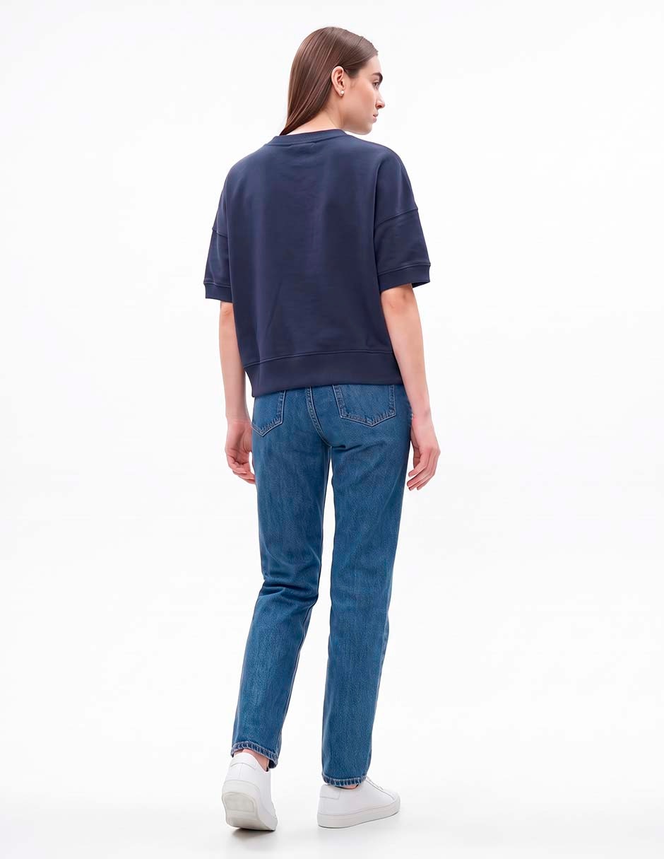 Playera manga corta cuello redondo para mujer 4