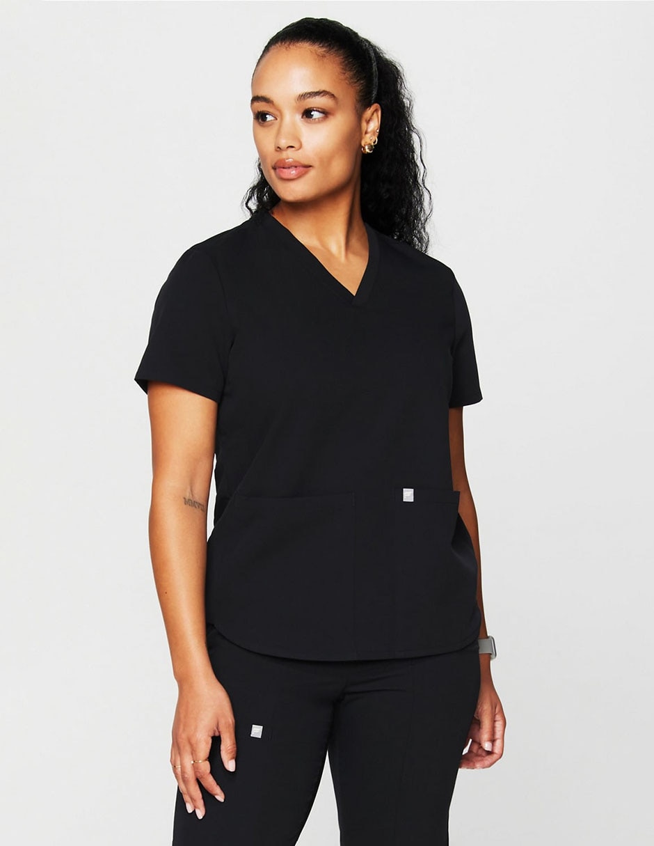 Playera manga corta Scrub cuello v mujer 1