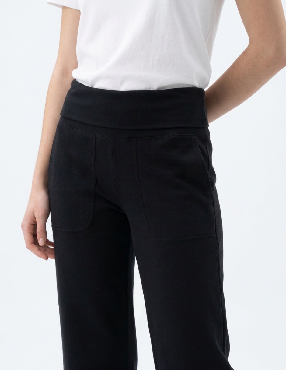 Pants acampanado con elástico para mujer 3