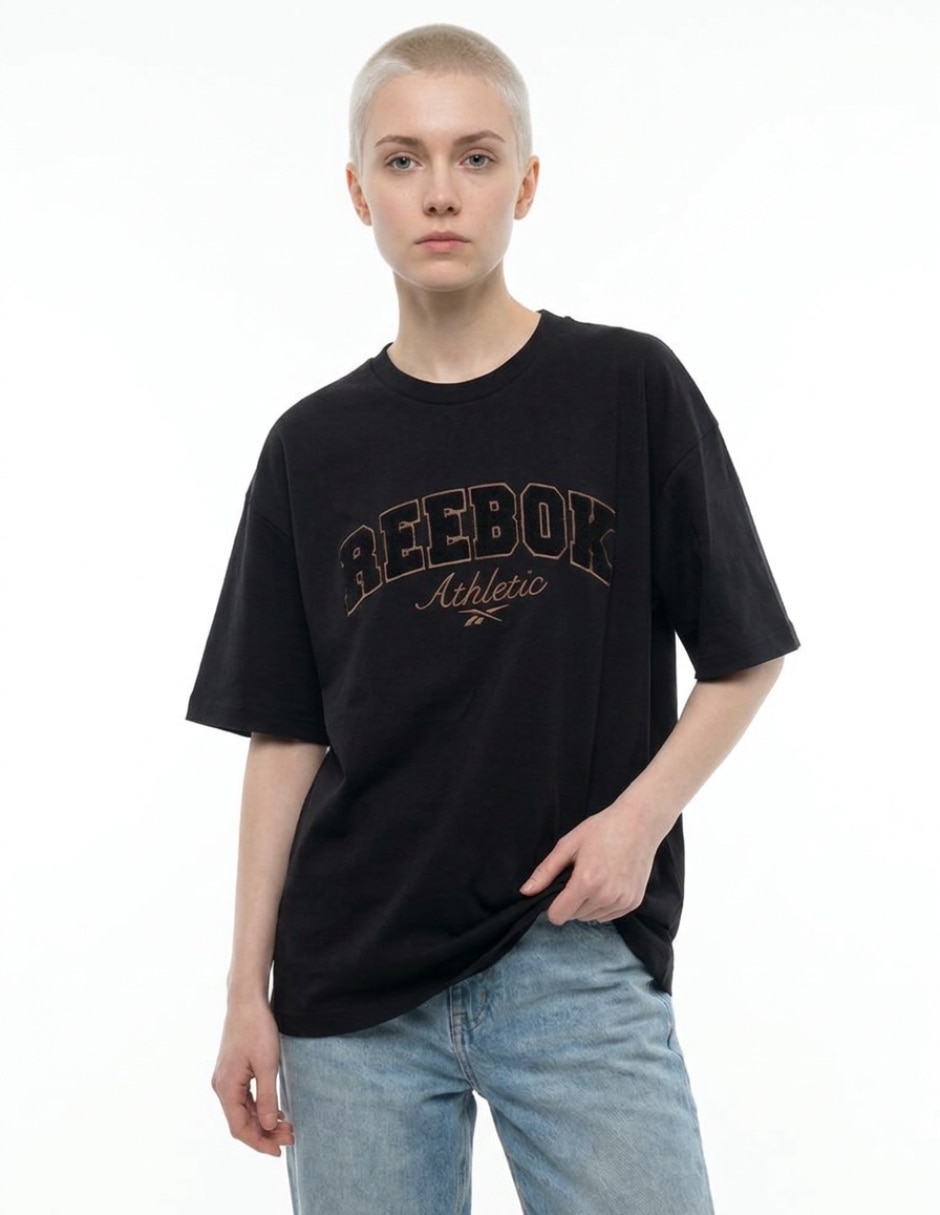 Playera manga corta cuello redondo para mujer