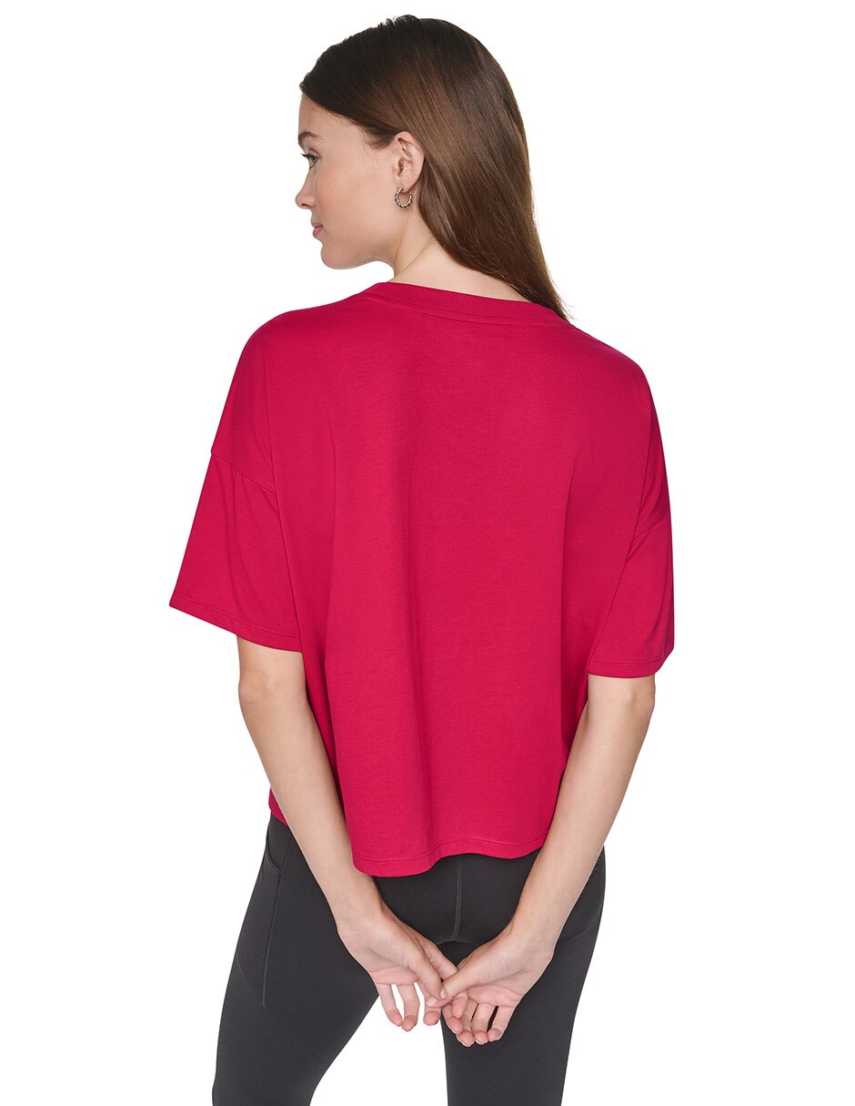 Playera manga corta cuello redondo para mujer 2