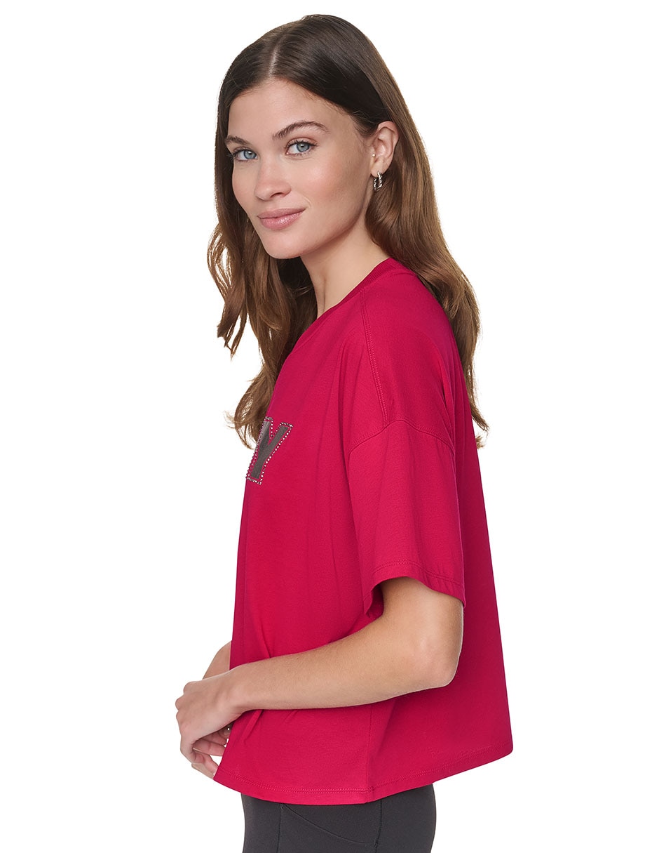 Playera manga corta cuello redondo para mujer 3
