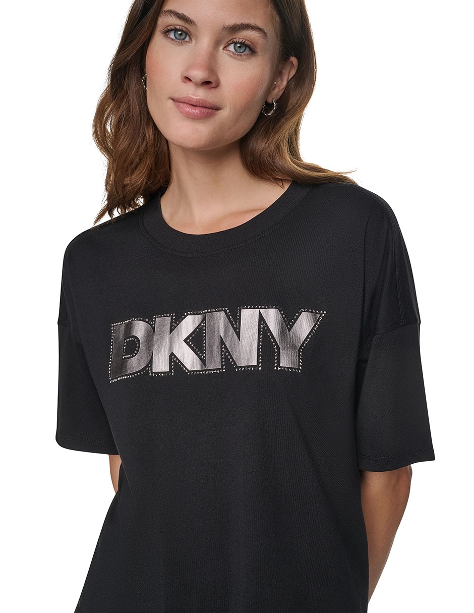 Playera manga corta cuello redondo para mujer 4