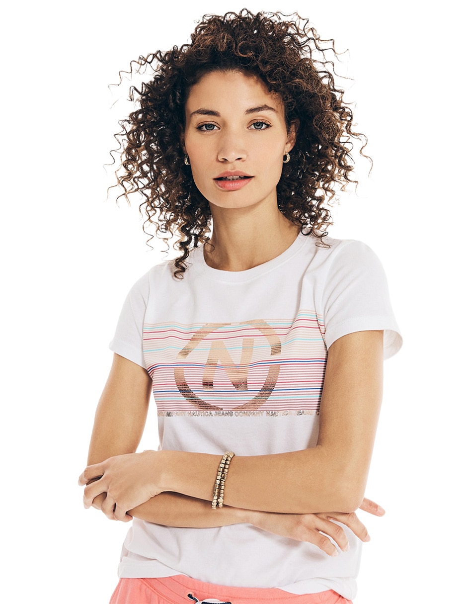 Manga corta cuello redondo para mujer 5